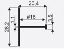 SEVROLL 05908 connecting rail H04/18 3m black mat