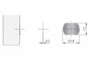 IF K-Push / K-Lock magnetic counter for sticking oval