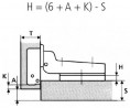 FGV 51MS150508C hinge half overlay 110°