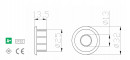 SAL LED spotlight OL2 12V 0.7W alu cold white