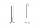 TERNO Solo Vetro Light fixed profile 2740/A silver anodized 2m