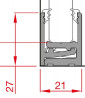 TERNO lower glass attachment 1774/A - 2m