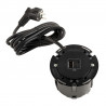 LEGRAND Disq60 1x USB A/C charger, black + 2m power cable