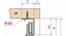 SISCO 0220 top rail aluminum single 3000mm