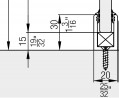 HAWA 057.3056.250 Porta 100 GF/GFO guide U profile 2.5m anodized