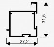 SEVROLL 04831 Pax XL mounting rail 2.7m black mat