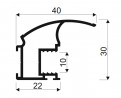 Sevroll 85622 Lux III grab rail 3m olive