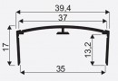 SEVROLL 02289 profile "U" for laminate 36mm 3m olive