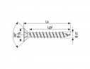 SPAX screw 3.5x25 countersunk head TXS,W,4C MH, stainless steel A2
