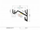StrongLumio ALU profile for LED Corner 14 alu anodized 2000mm