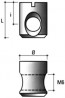 Roller nut BA02-M6 14x10mm