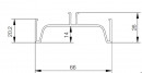 TULIP Gola Snap on vertical profile central 2700 mm stainless steel imitation