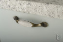 TULIP Knob Gipa antique brass/porcelain white + screws