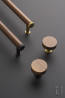 TULIP Knob Mewo walnut/gold matt