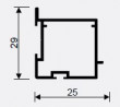 SEVROLL 05325 Pax mounting rail 2.7m black mat