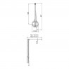 Lifting rod one-sided LIFT / P-LS load capacity 12 kg