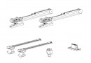 TERNO Eclettica fittings set for interior sliding doors 120kg, 2x damper