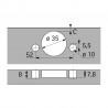 HETTICH 9091793 Sensys 8646i loaded for thin doors SiSy obsidian dowel