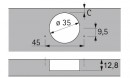 HETTICH 1070715 Intermat 9944 125° B12.5 TB42