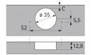 HETTICH 1058545 Intermat 9944 125° B12.5 TH42