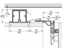 HAWA 52110 Folding Concepta III soil reinforcement for 3 doors 2085mm