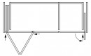 K-HAWA Folding Concepta III 20 Push left+Concepta III right, 1200-2200mm, silver