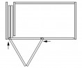 K-HAWA Folding Concepta III 20 Push, left version, 1200 - 2200mm, black