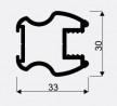 SEVROLL 06370 Gemini grab rail 2.7m black structural