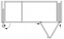 K-HAWA Folding Concepta III 20 Pull right+Concepta III left, 1200-2200mm, black