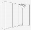 K-HAWA Folding Concepta III 25 Push, left version, 1900 - 2700mm, black