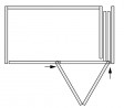 K-HAWA Folding Concepta III 25 Push, right version, 1900 - 2700mm, black