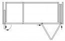 K-HAWA Folding Concepta III 25 Push right+Concepta III left, 1900-2700mm, black