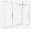 K-HAWA Folding Concepta III 25 Pull, right version, 1900 - 2700mm, black
