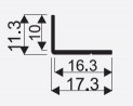 SEVROLL 06435 angle Mini 17x11mm 2.35m black structural