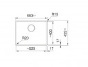 FRANKE Sink MRG 110-52 553 x 433mm matt black