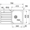 FRANKE Sink SKN 611-79 790 x 500mm stainless steel