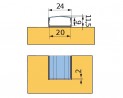 StrongLumio LED profile Fanto, anodised silver, 2000 mm