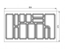 StrongIn Cutlery tray 804x474 mm for StrongBox white