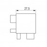 TULIP Gola outer corner of door J profile - anodised aluminium