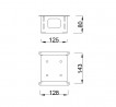 MILADESIGN Connecting head ST955/4x90 silver