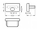 StrongLumio end caps for Slim 8 profile, light gray (pair)