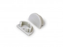 StrongLumio end caps for Arc 12 profile, semicircular, grey (pair)