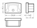 StrongLumio end caps for Begton 12 profile, round, gray (pair)
