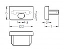 StrongLumio end caps for Slim 8 profile gray (pair)