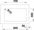 BLANCO 523451 Sink Subline 700-U coffee InFino manual Silgranit PuraDur