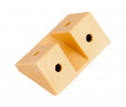 Connecting angle plastic double 42 mm dark Tyrolean beech