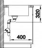 BLANCO 523001 Sink Andano XL 6S-IF Compact stainless steel InFino with eccentric