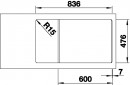 BLANCO 523001 Sink Andano XL 6S-IF Compact stainless steel InFino with eccentric