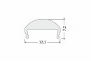 StrongLumio cover strip for LED profiles clip-on lens transparent 2000mm