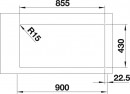 BLANCO 522985 Sink Andano 400/400-IF stainl.steel InFino silk gloss no handle